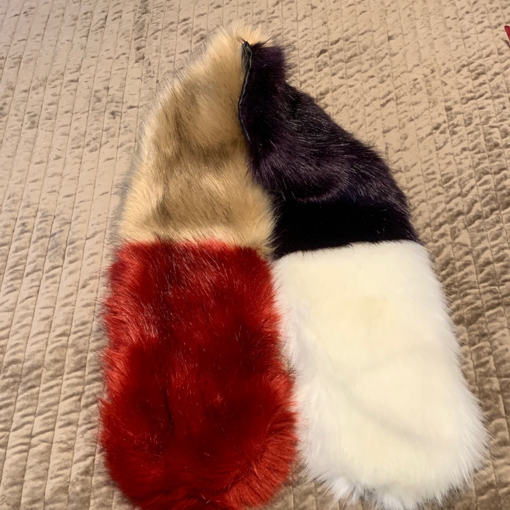 Multicolor Faux Fur Scarf